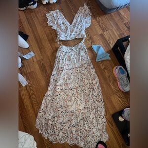 FREE PEOPLE skirt set. Size small. Worn once.